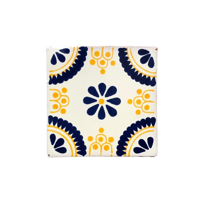 Azulejo 10.5cm Artesanal Tipo Talavera Liso 90pz #acls-100
