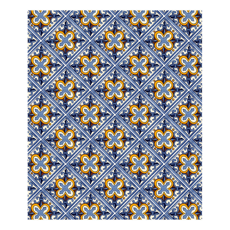 Azulejo 10.5cm Artesanal Tipo Talavera Liso 90pz #acln-47