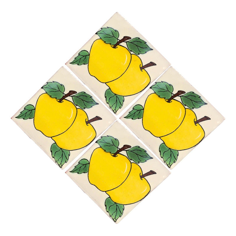 Azulejo 10.5cm Artesanal Tipo Talavera Liso 90pz #acln-05