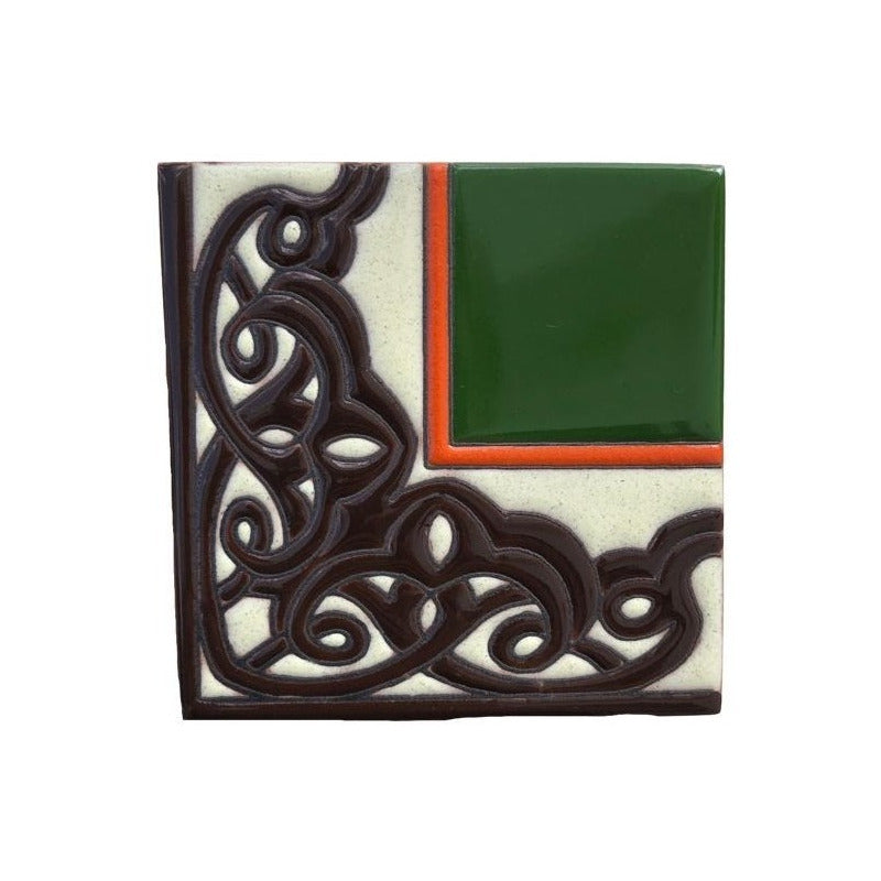 Mural 35pz Azulejo Artesanal Tipo Talavera Relieve #m035-02