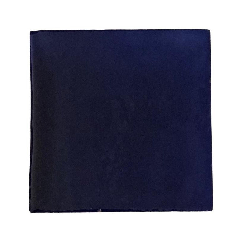 Azulejo 15.5cm Artesanal Talavera Liso 44pz Colores Azul Brilloso