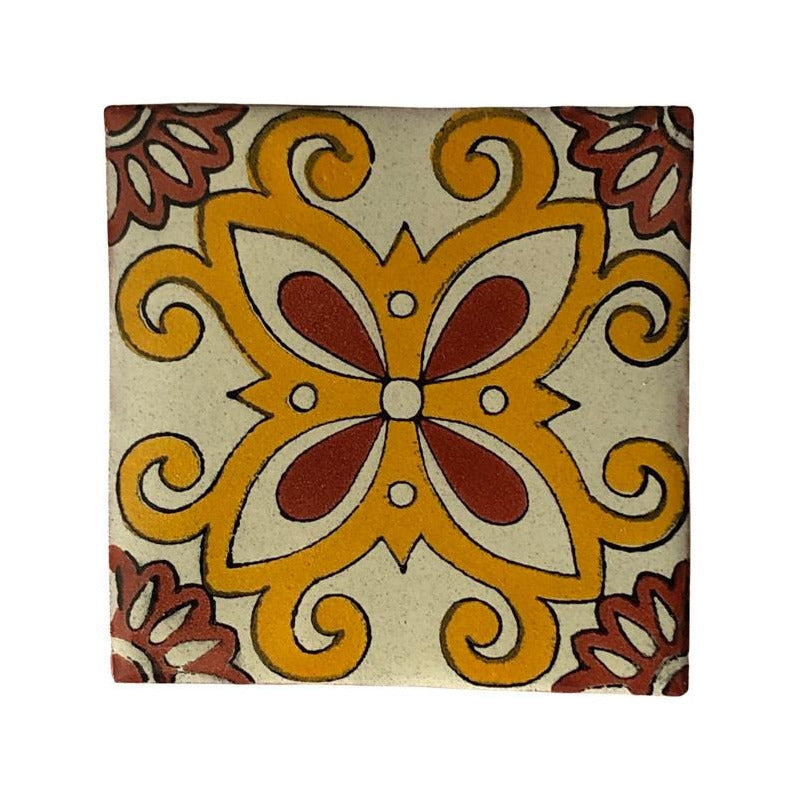 Azulejo 10.5cm Artesanal Tipo Talavera Liso 90pz #acln Acln-19