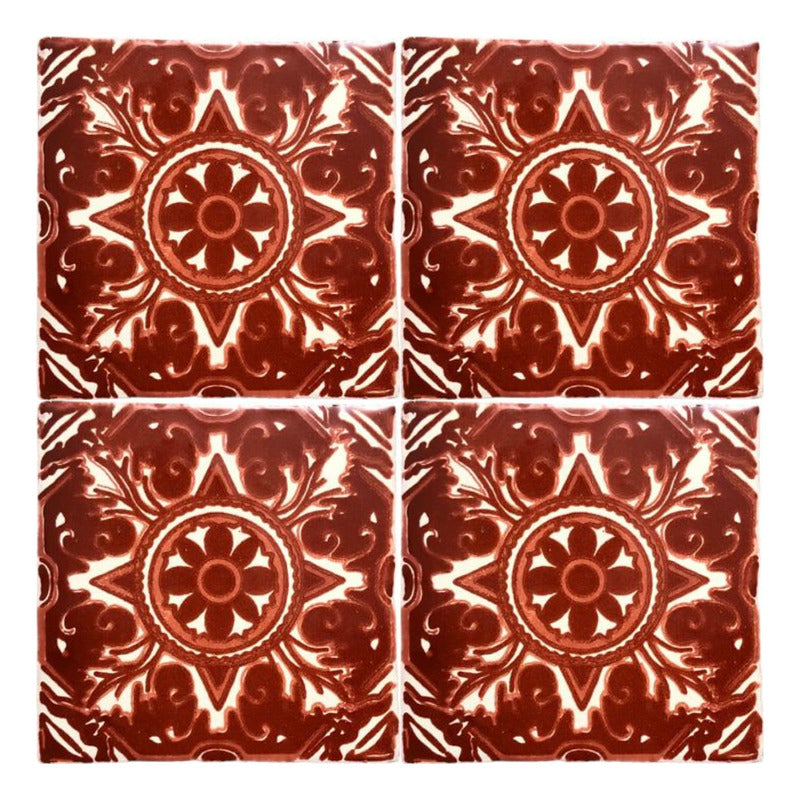 Azulejo 10.5cm Artesanal Tipo Talavera Liso 90pz #acls Acls-92