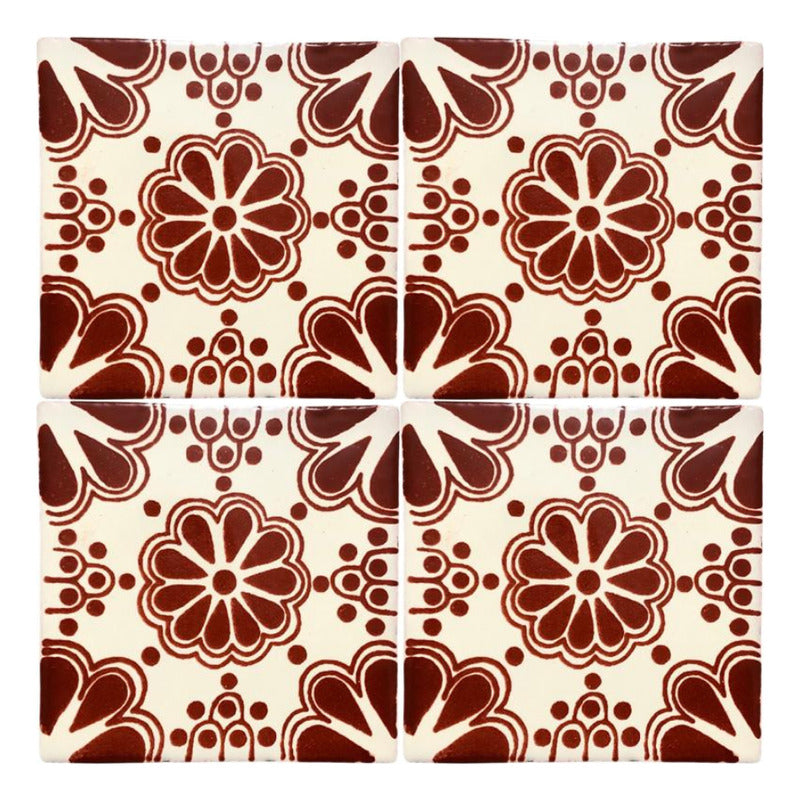 Azulejo 10.5cm Artesanal Talavera Liso 90pz #acls-79