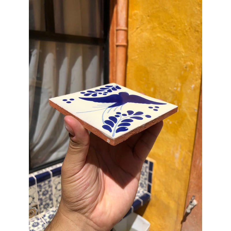 Azulejo 10.5cm Artesanal Talavera Liso 90pz #acls-131