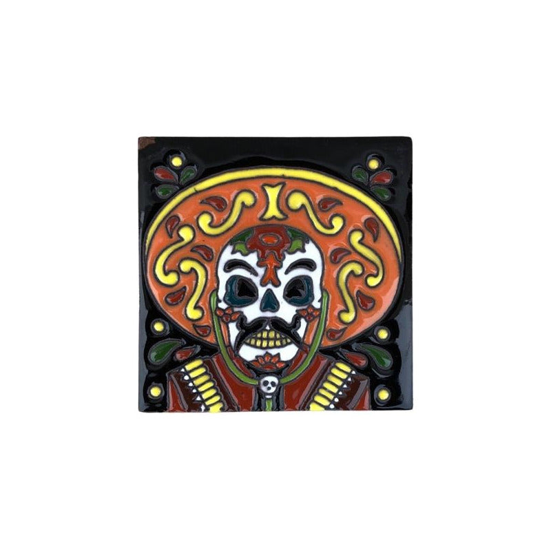 Azulejo 11cm Artesanal Tipo Talavera Relieve 90pz #acre Acre-58