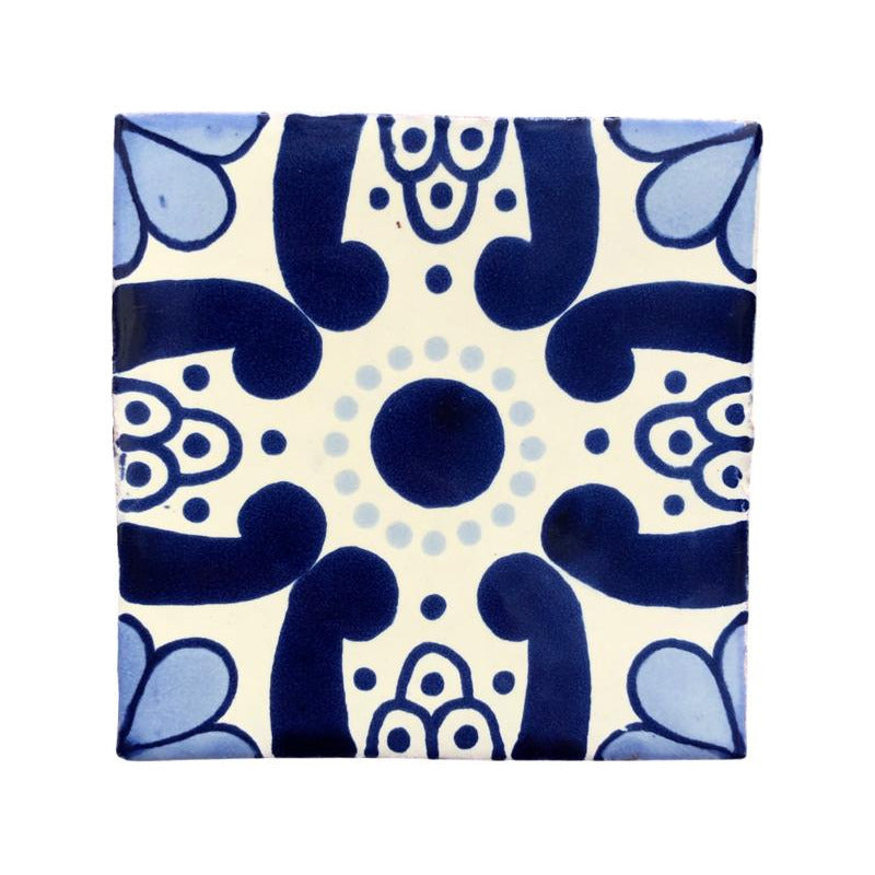 Azulejo 10.5cm Artesanal Talavera Liso 90pz #acls-85