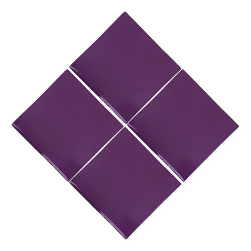 Talavera Handmade Tiles 10.5cm Plain 90pcs Lilac Colors