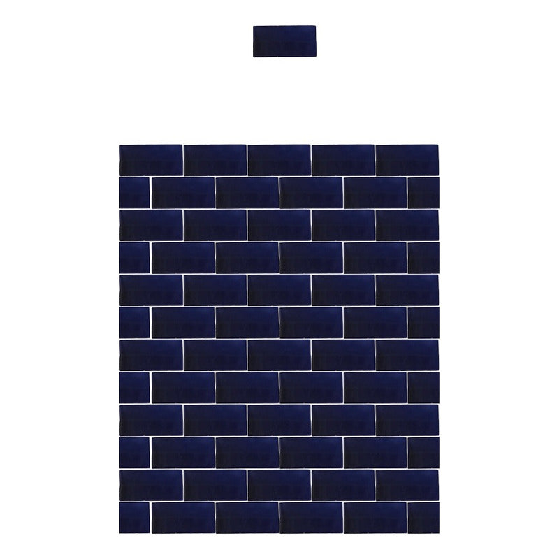 Azulejo 5cmx10cm Artesanal Talavera Liso 200pz Azul Brilloso