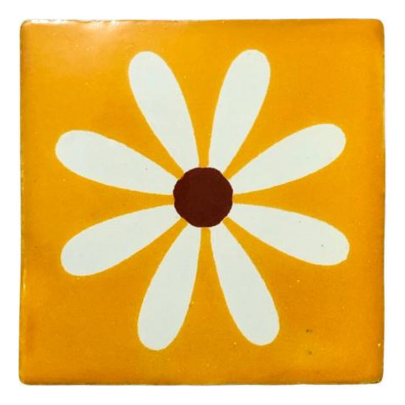 Azulejo 10.5cm Artesanal Tipo Talavera Liso 90pz #acls Acls-101