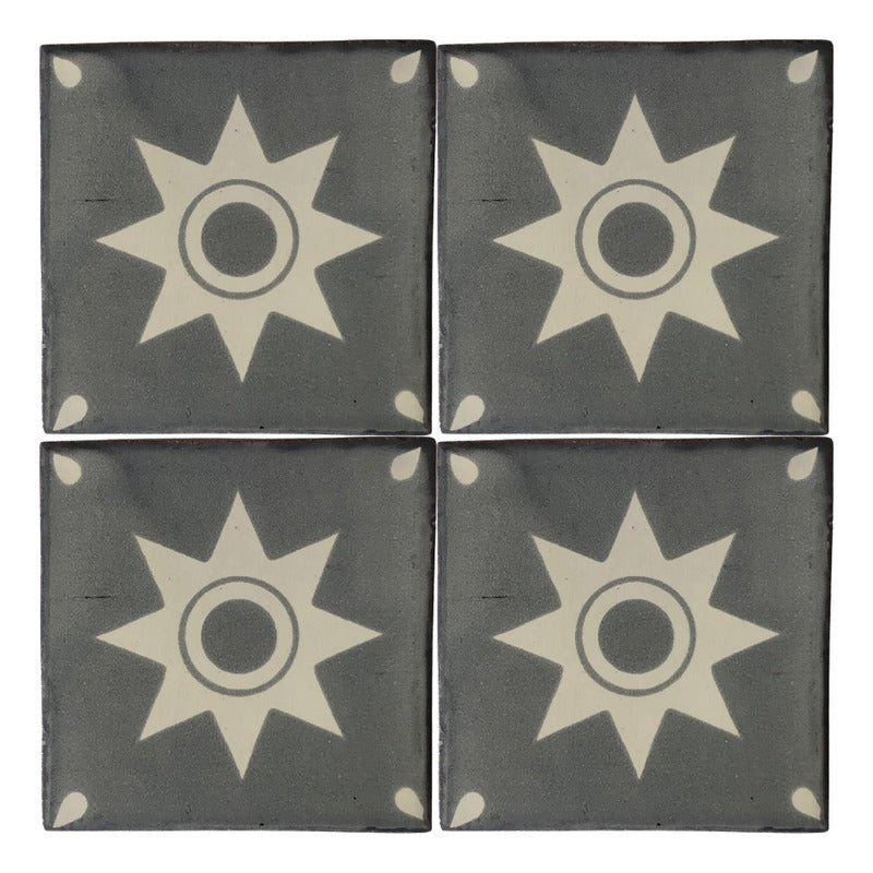 Azulejo 10.5cm Artesanal Tipo Talavera Liso 90pz #acls Acls-48