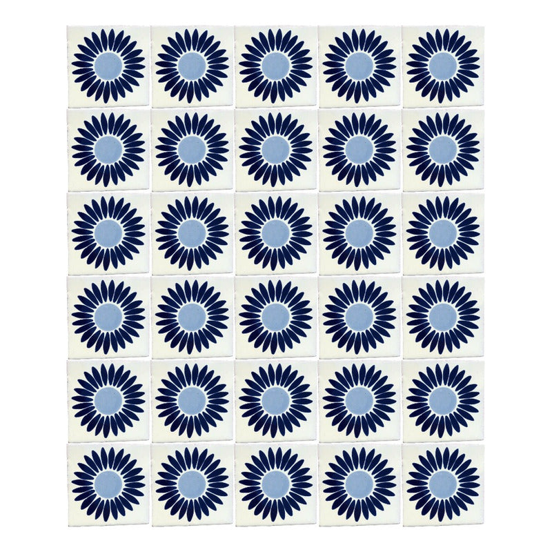 Azulejo Artesanal Tipo Talavera Liso 90pz #acls-87