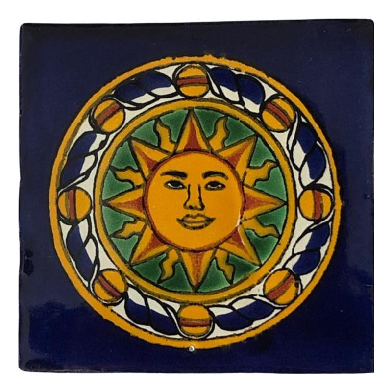 Azulejo Artesanal Tipo Talavera Liso 90pz #acln-18