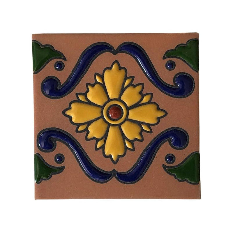 Azulejo 11cm Artesanal Tipo Talavera Relieve 70pz #acrs Acrs-08