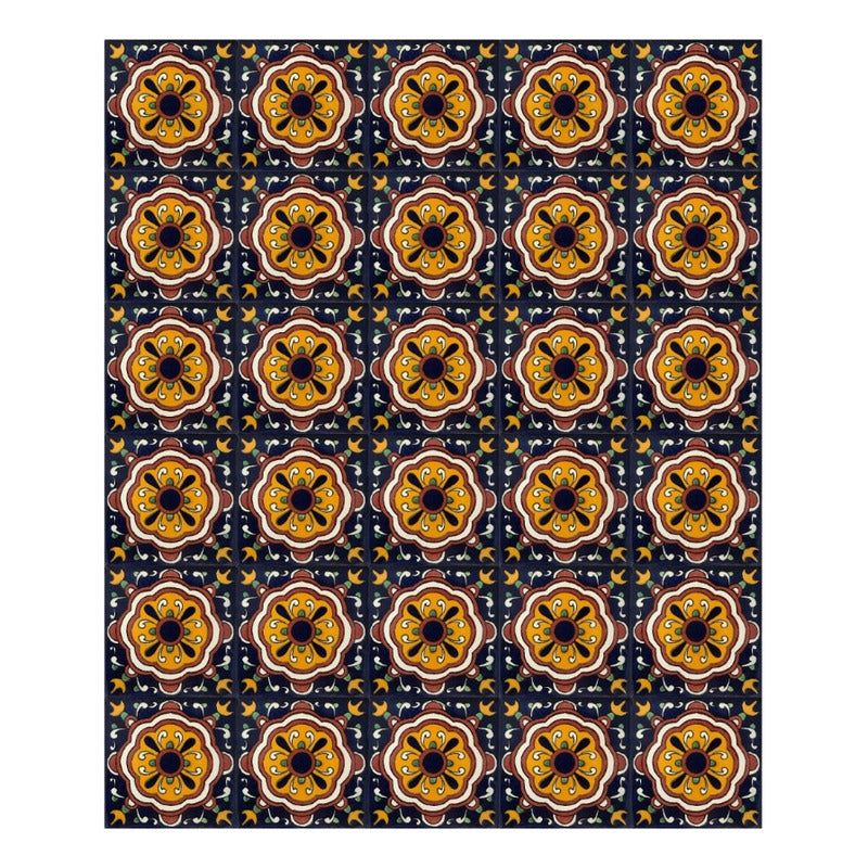 Azulejo 10.5cm Artesanal Tipo Talavera Liso 90pz #acln Acln-50