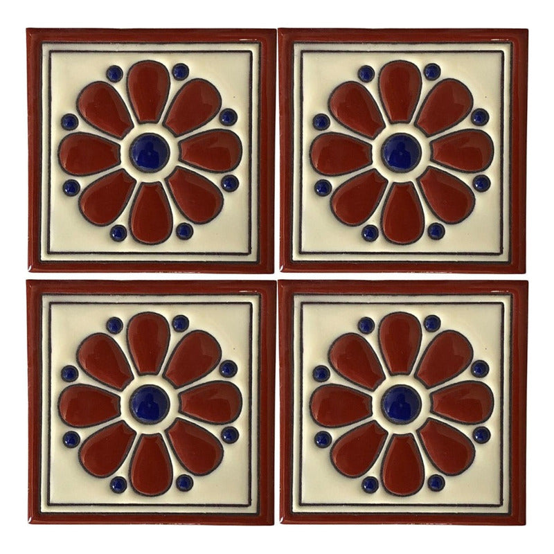 Azulejo Artesanal Talavera Relieve 90pz #acrs-04