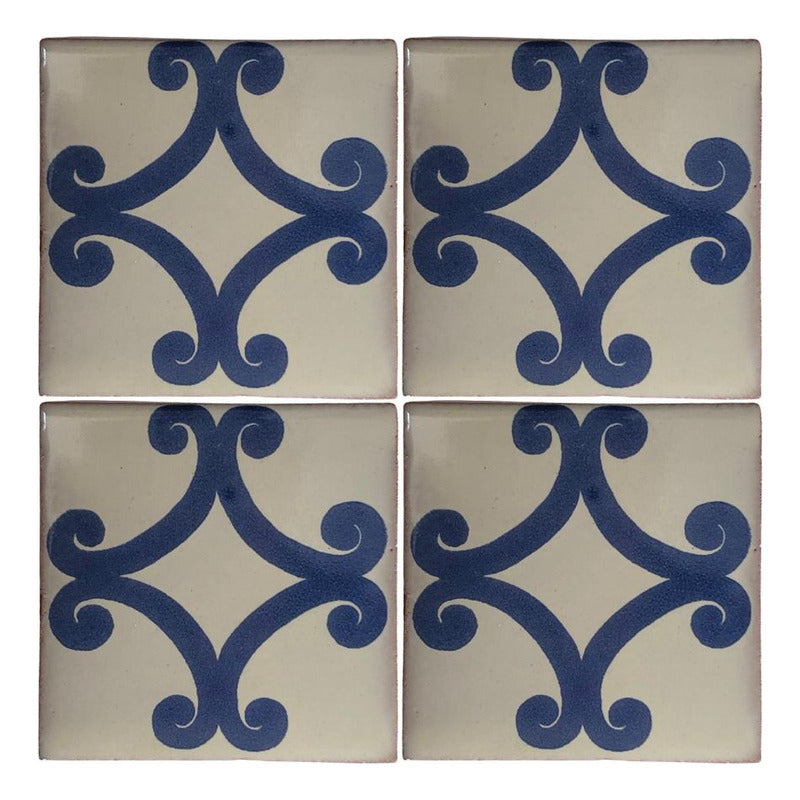 Azulejo 10.5cm Artesanal Talavera Liso 90pz #acls-39