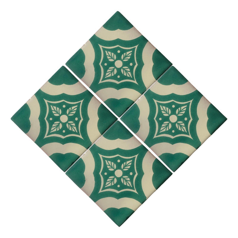 Azulejo 10.5cm Artesanal Tipo Talavera Liso 90pz #acls-44