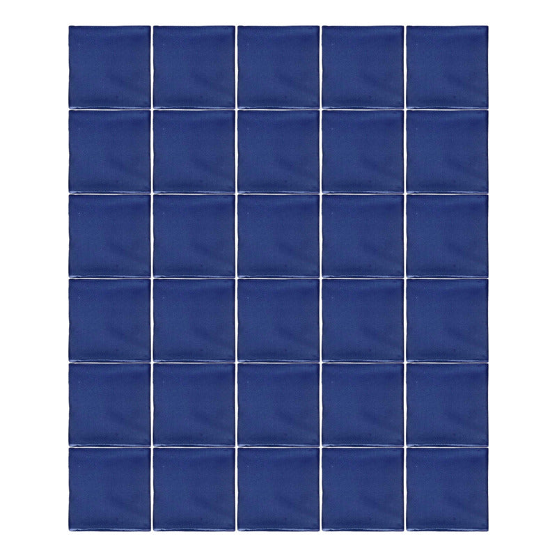 Azulejo Artesanal Talavera Liso 90pz Colores Azul Mezclilla