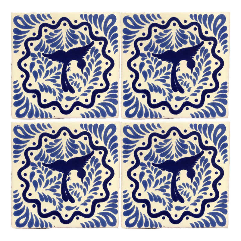 Azulejo 10.5cm Artesanal Talavera Liso 90pz #acls-126