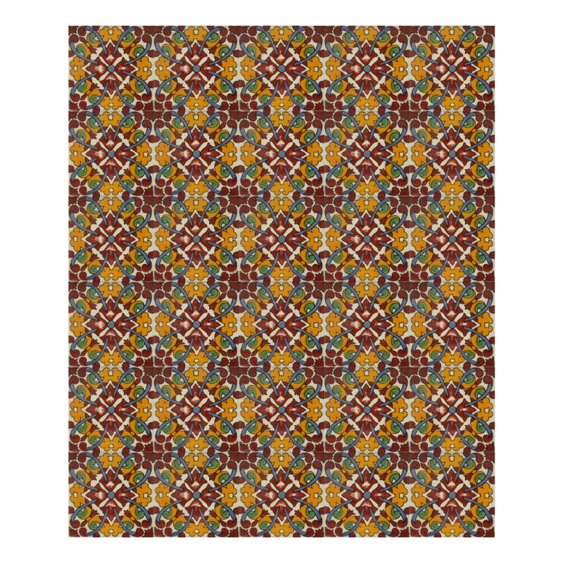 Azulejo 10.5cm Artesanal Tipo Talavera Liso 90pz #acln Acln-52