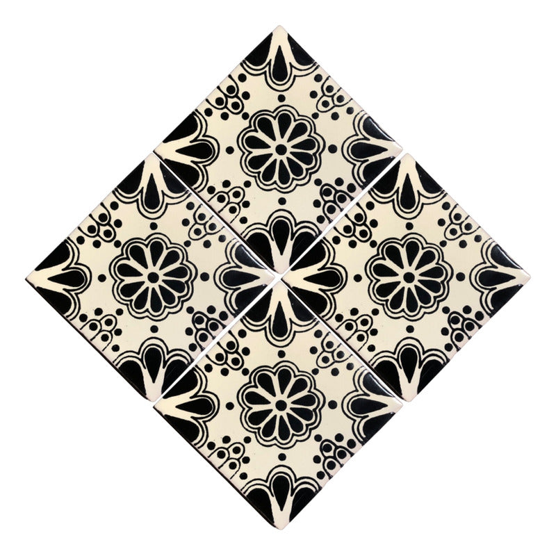 Azulejo 10.5cm Artesanal Talavera Liso 90pz #acls-121