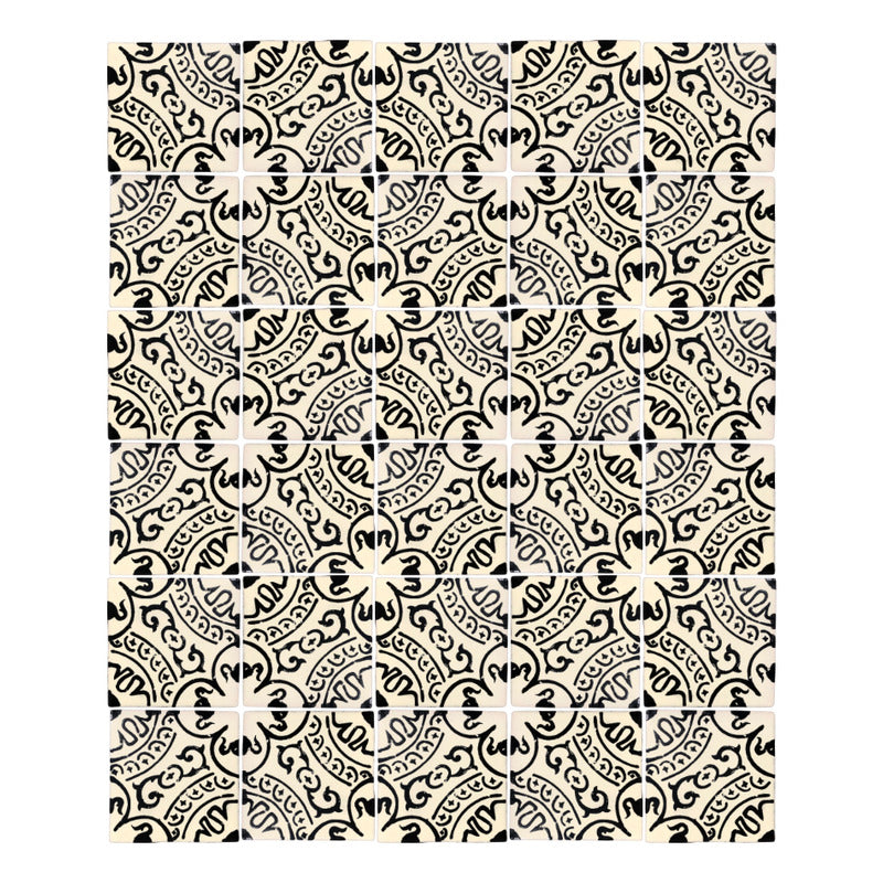 Azulejo 10.5cm Artesanal Tipo Talavera Liso 90pz #acls Acls-118