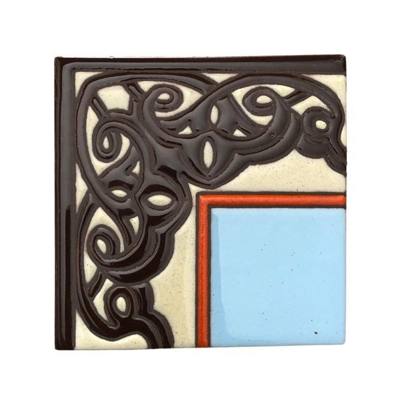 Mural 128pz Azulejo Artesanal Tipo Talavera Relieve #m128-01