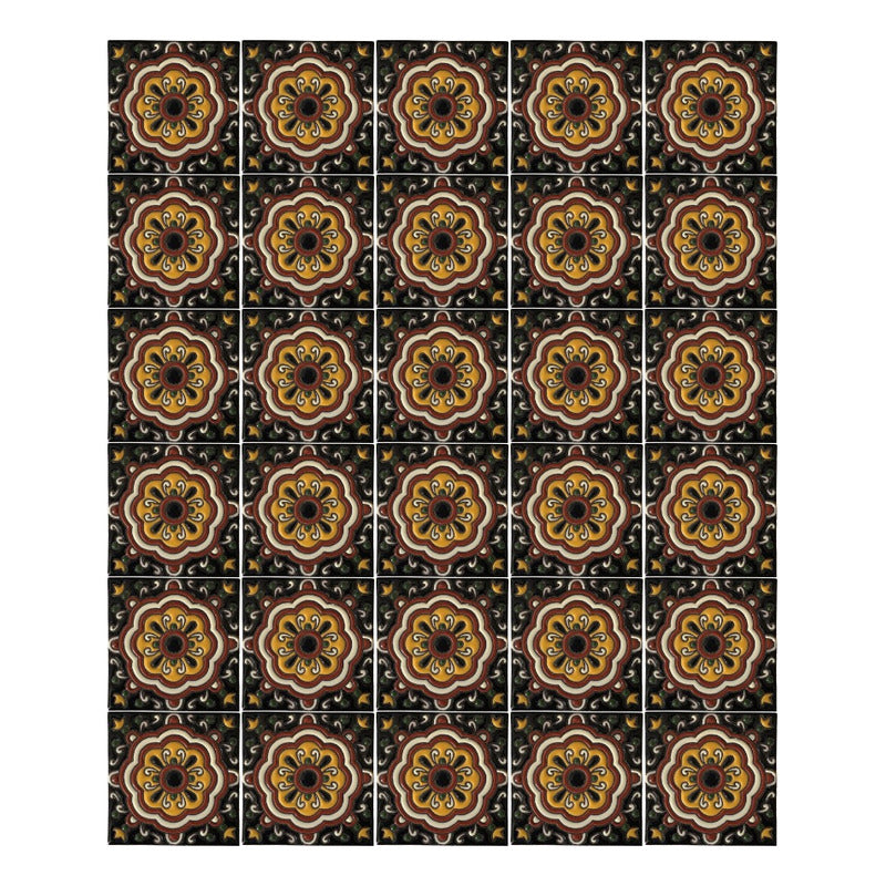 Azulejo 11cm Artesanal Tipo Talavera Relieve 90pz #acrs-24