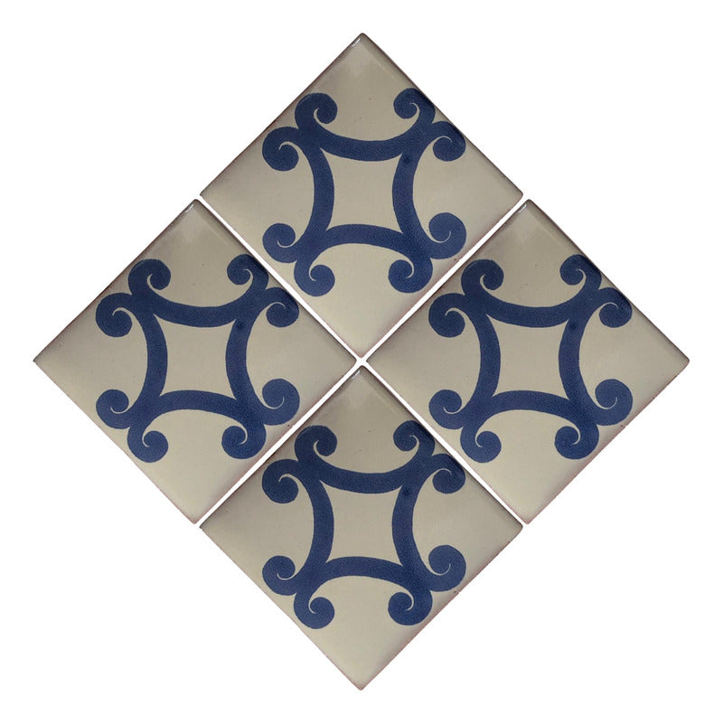 Azulejo 10.5cm Artesanal Tipo Talavera Liso 90pz #acls Acls-39