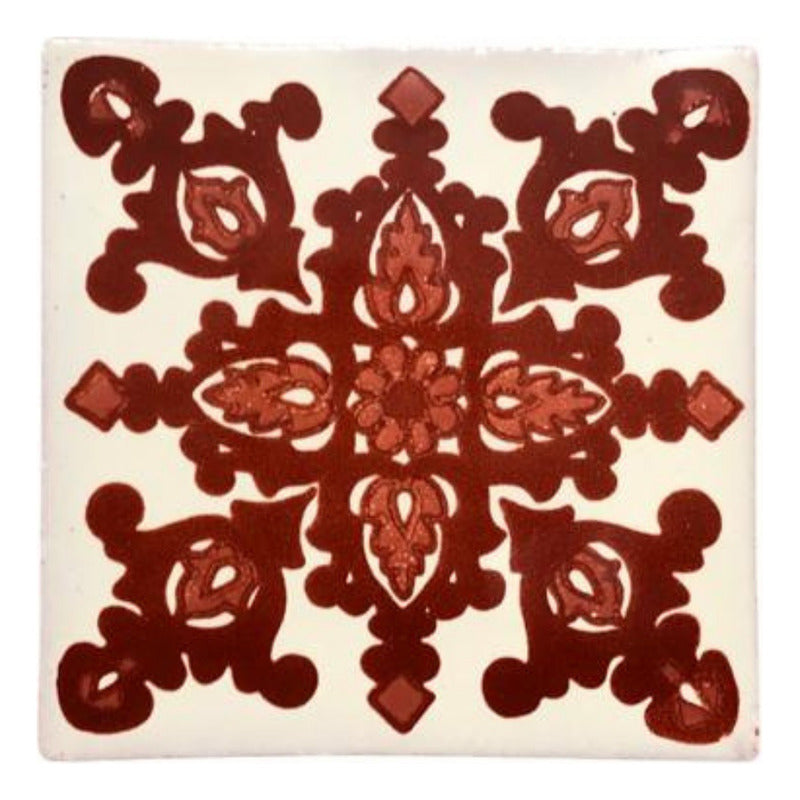 Azulejo 10.5cm Artesanal Tipo Talavera Liso 90pz #acls Acls-94