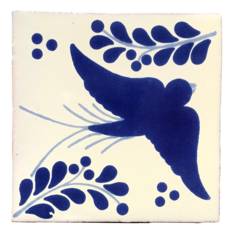 Azulejo 10.5cm Artesanal Tipo Talavera Liso 90pz #acls Acls-131