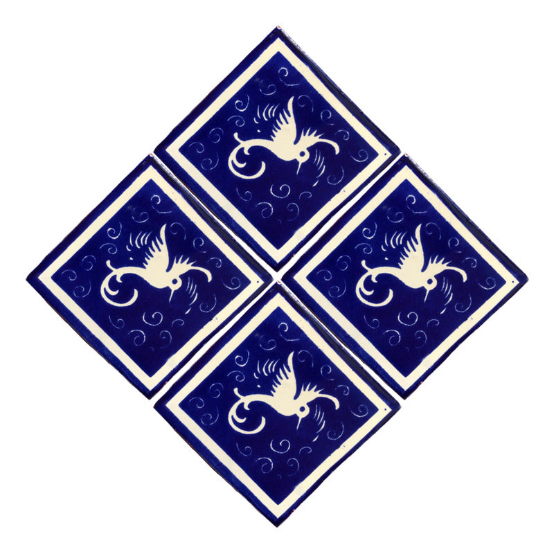 Azulejo 10.5cm Artesanal Talavera Liso 90pz #acls-122