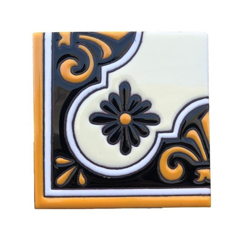 Mural 35pz Azulejo Artesanal Tipo Talavera Relieve #01