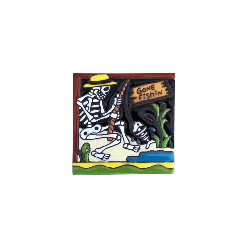 Azulejo 11cm Artesanal Tipo Talavera Relieve 90pz #acre Acre-36