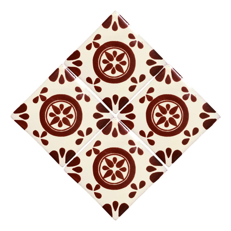 Azulejo 10.5cm Artesanal Talavera Liso 90pz #acls-78