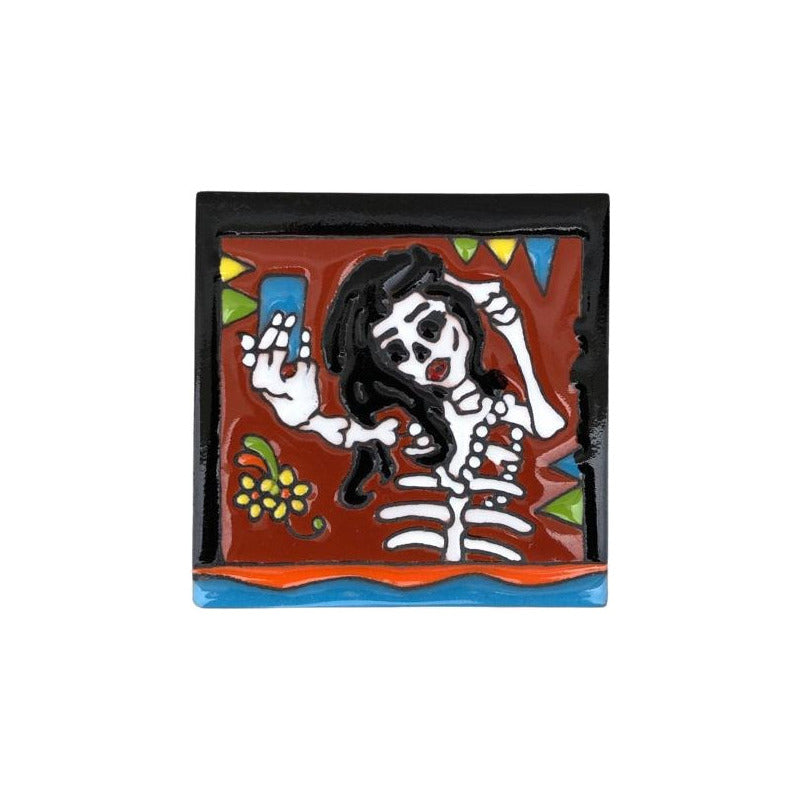 Azulejo 11cm Artesanal Tipo Talavera Relieve 90pz #acre Acre-46