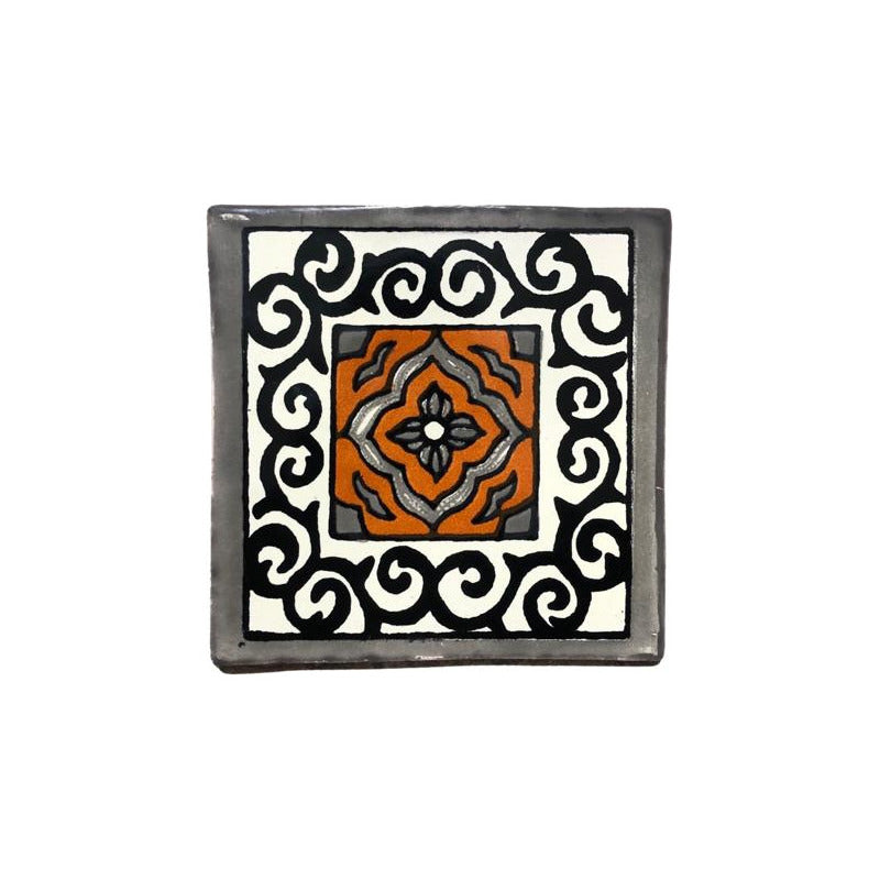 Azulejo 10.5cm Artesanal Tipo Talavera Liso 90pz #acln-57