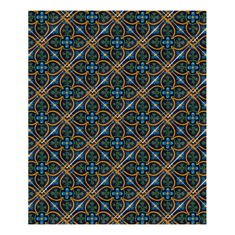 Azulejo 10.5cm Artesanal Tipo Talavera Liso 90pz #acln-39