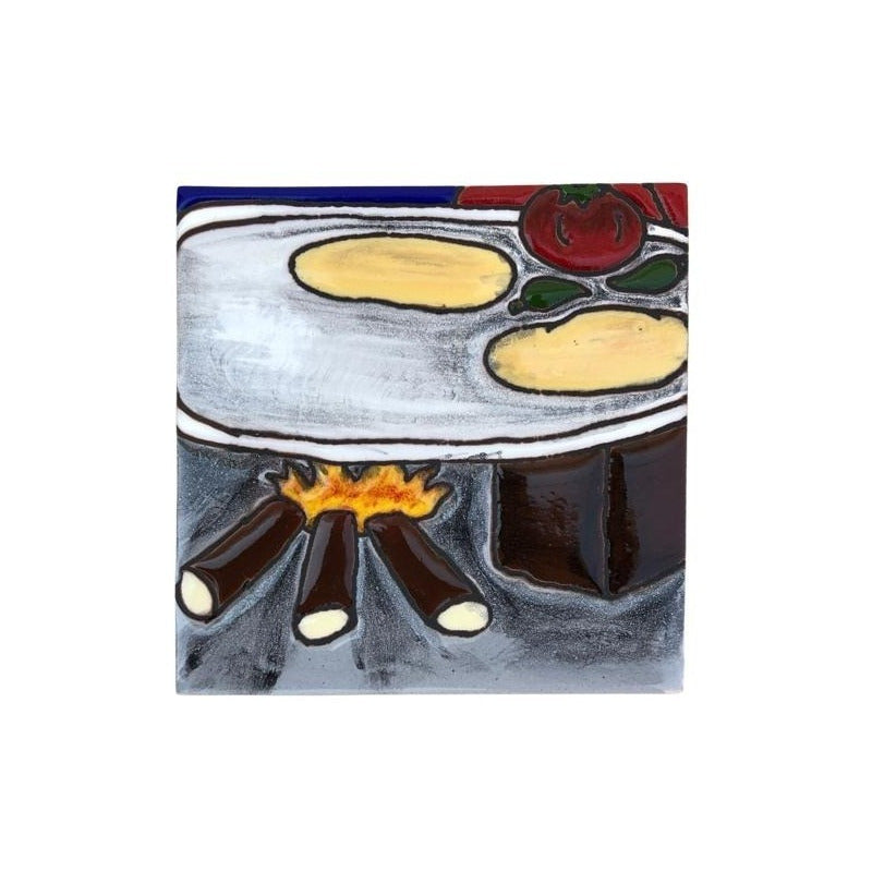 Mural 9pz Azulejo Artesanal Tipo Talavera Relieve #m009-04