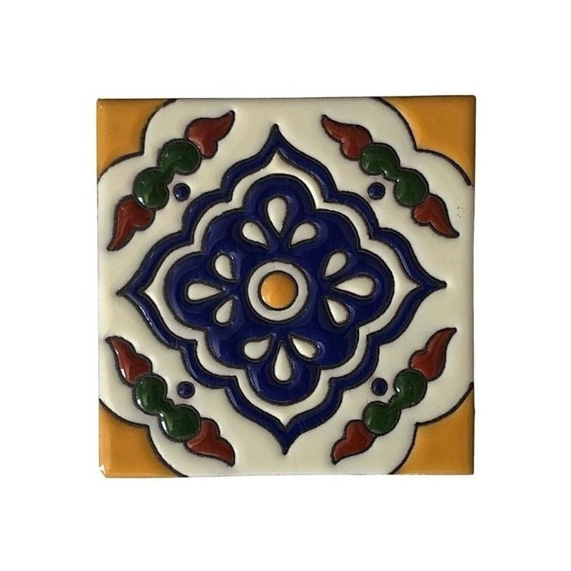 Azulejo Artesanal Tipo Talavera Relieve 90pz #acrs-14