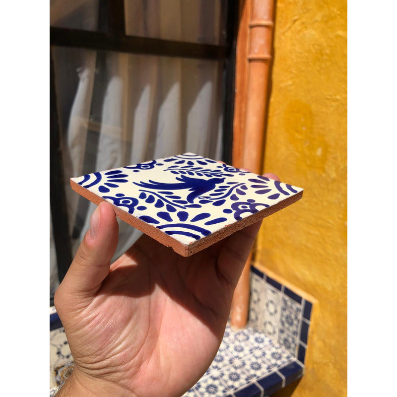Azulejo 10.5cm Artesanal Talavera Liso 90pz #acls-136