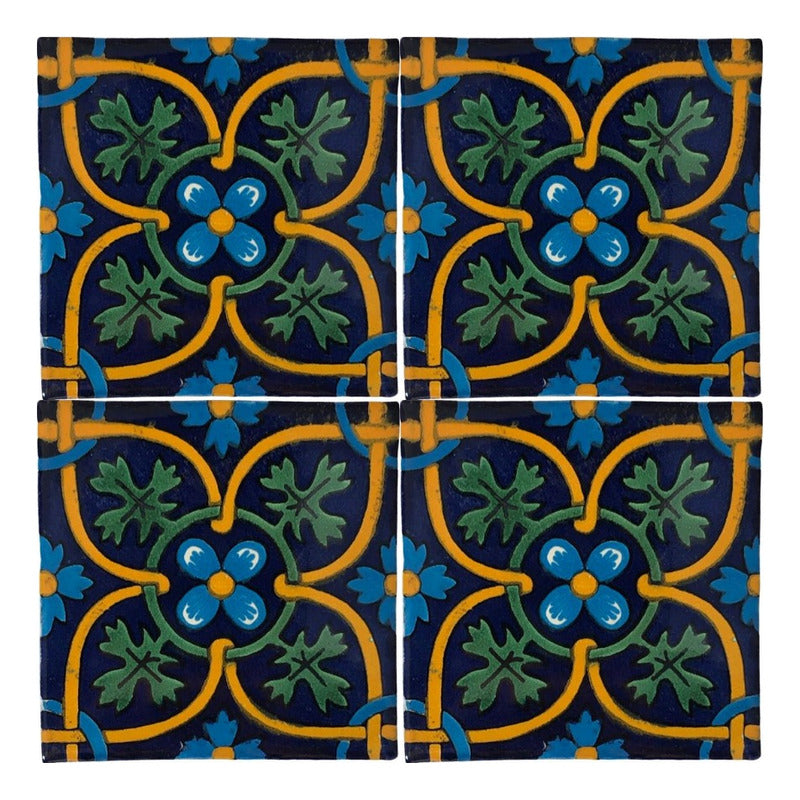 Azulejo Artesanal Tipo Talavera Liso 90pz #acln-39