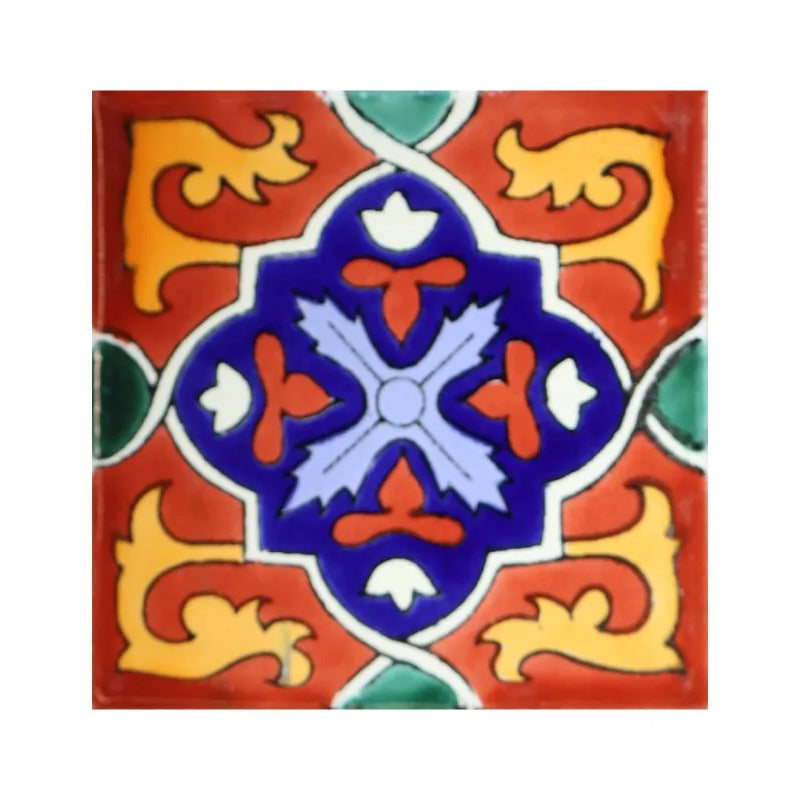 Azulejo Cerámico Artesanal 1m2  Alhambra 07 Blanco