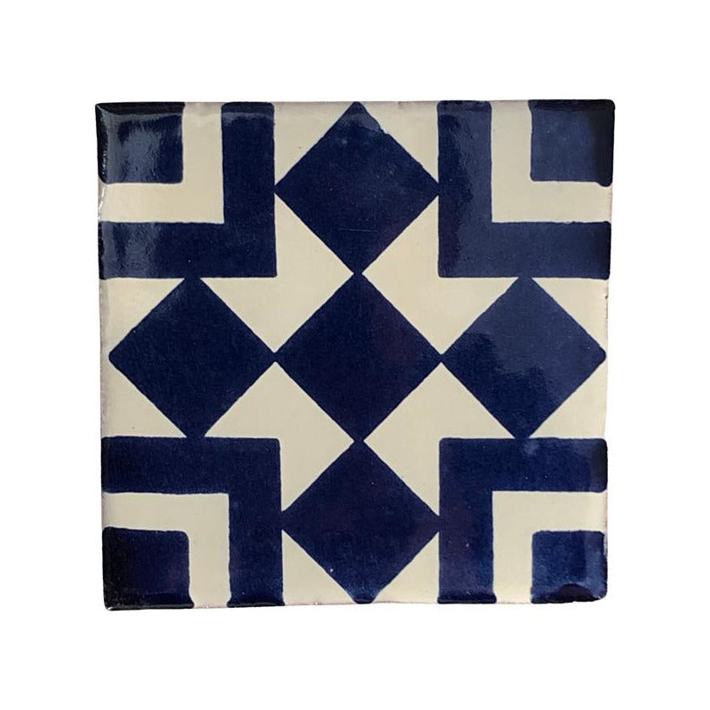 Azulejo 10.5cm Artesanal Tipo Talavera Liso 90pz #acls-40