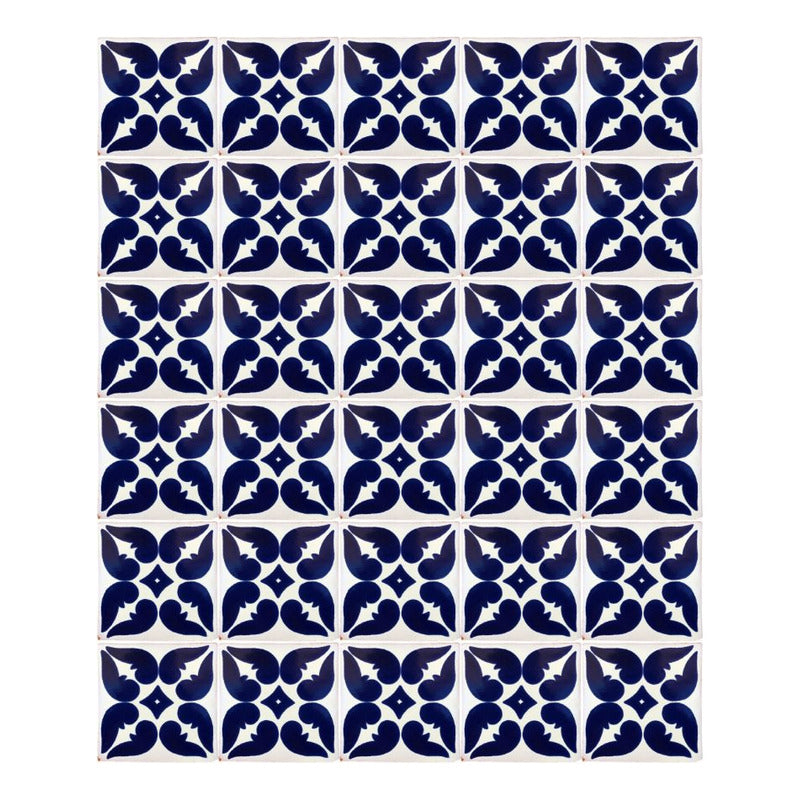 Azulejo 10.5cm Artesanal Talavera Liso 90pz #acls-42