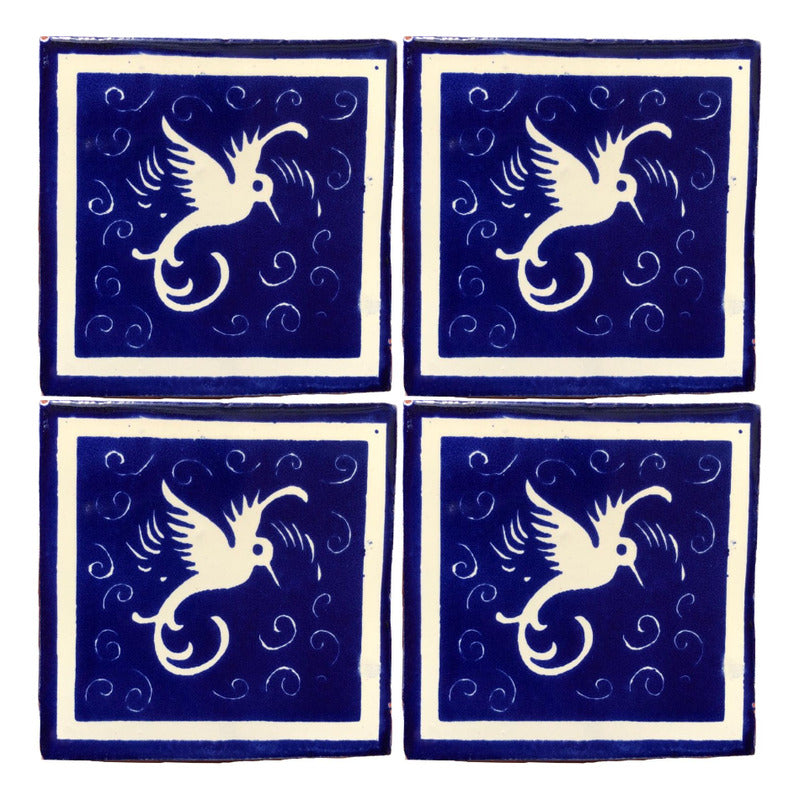 Azulejo 10.5cm Artesanal Tipo Talavera Liso 90pz #acls Acls-122