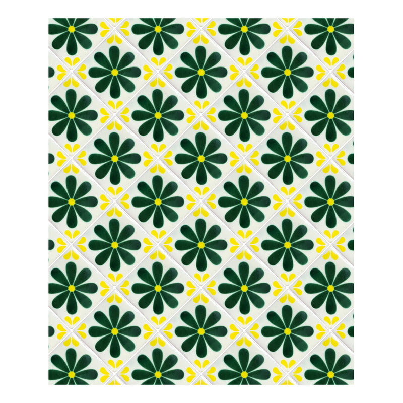 Azulejo 10.5cm Artesanal Tipo Talavera Liso 90pz #acls Acls-102