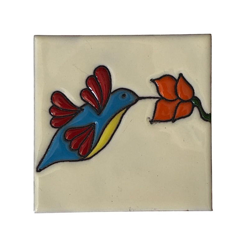 Azulejo 11cm Artesanal Tipo Talavera Relieve 60pz #acrn Acrn-07