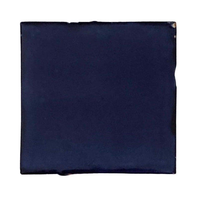 Azulejo Artesanal Tipo Talavera Liso 90pz Colores  Azul Sobre Blanco